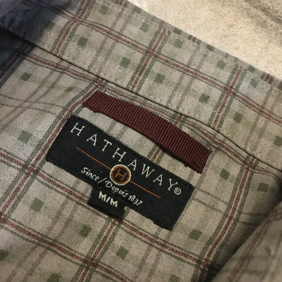 Hathaway Faux Suede Plaid Button Down Dress Shirt - Picture 12 of 12